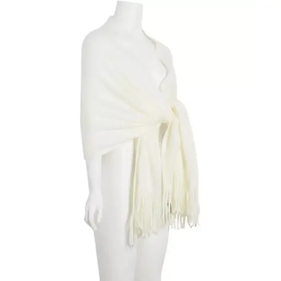 STEVE MADDEN Super-Soft Knit Muffler Chunky White Oversized Scarf - Picture 7 of 10